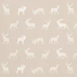 CARIBOU EMBROIDERY Fabric – PARCHMENT | Schumacher | Wallpap CARIBOU EMBROIDERY fabric PARCHMENT color by Schumacher