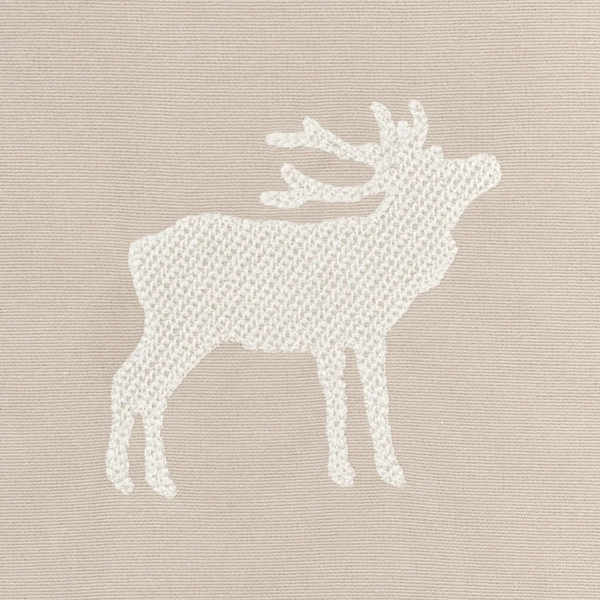 CARIBOU EMBROIDERY Fabric – PARCHMENT | Schumacher | Wallpap CARIBOU EMBROIDERY fabric PARCHMENT color by Schumacher
