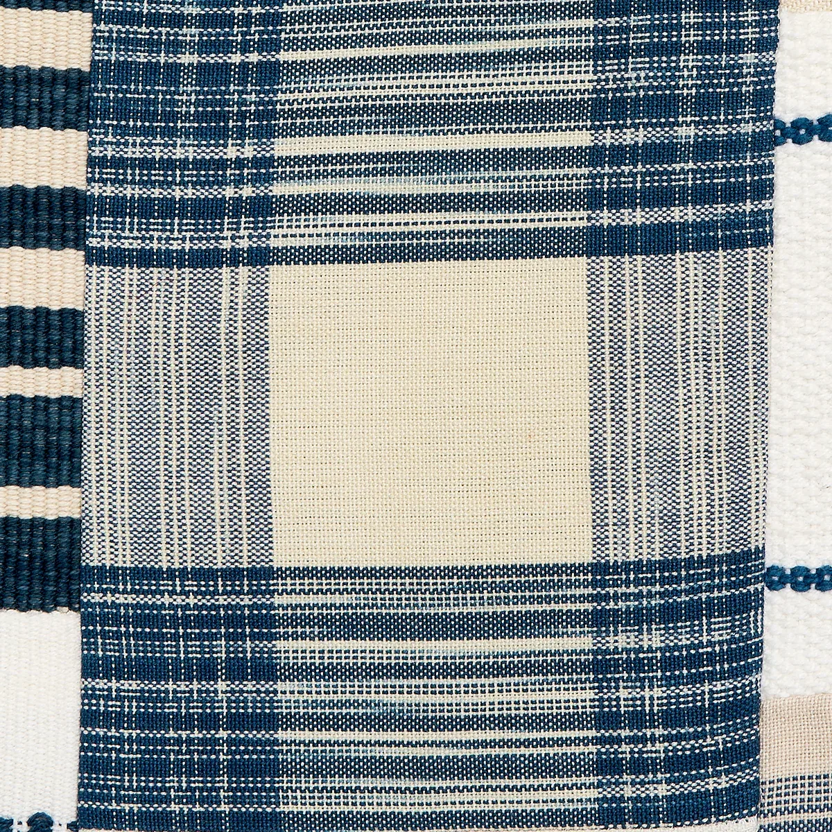 CARLISLE PATCHWORK Fabric – INDIGO | Schumacher | Wallpaper CARLISLE PATCHWORK fabric INDIGO color by Schumacher