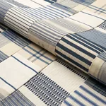 CARLISLE PATCHWORK Fabric – INDIGO | Schumacher | Wallpaper CARLISLE PATCHWORK fabric INDIGO color by Schumacher