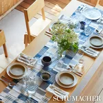 CARLISLE PATCHWORK Fabric – INDIGO | Schumacher | Wallpaper CARLISLE PATCHWORK fabric INDIGO color by Schumacher