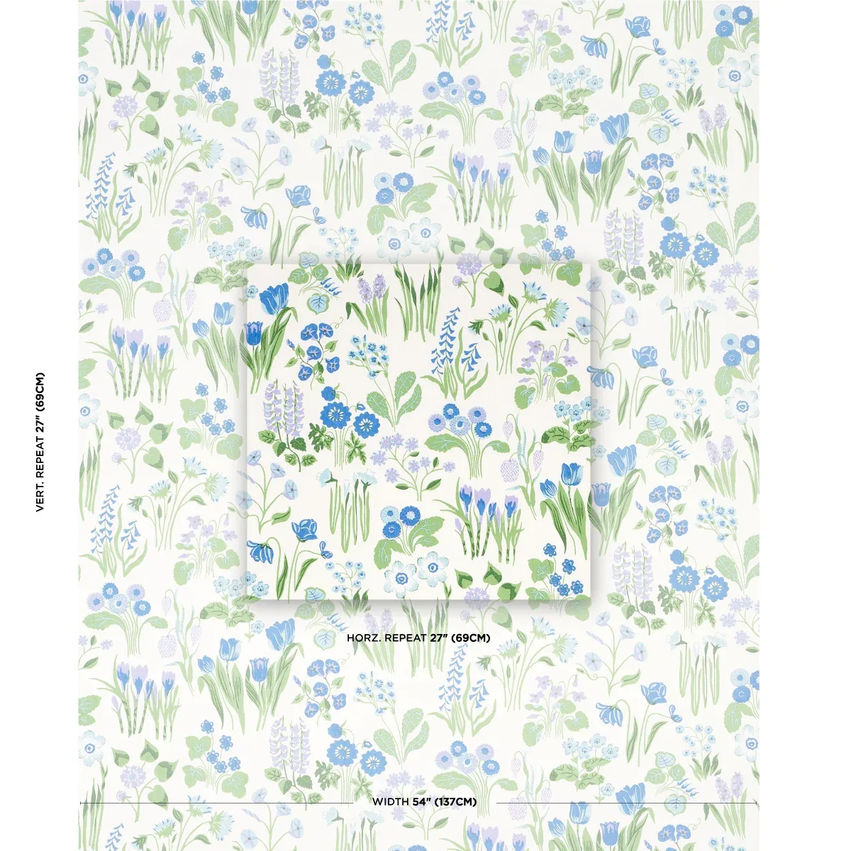CARLY Fabric – BLUE BELL | Schumacher | Wallpaper Twins CARLY fabric BLUE BELL color by Schumacher