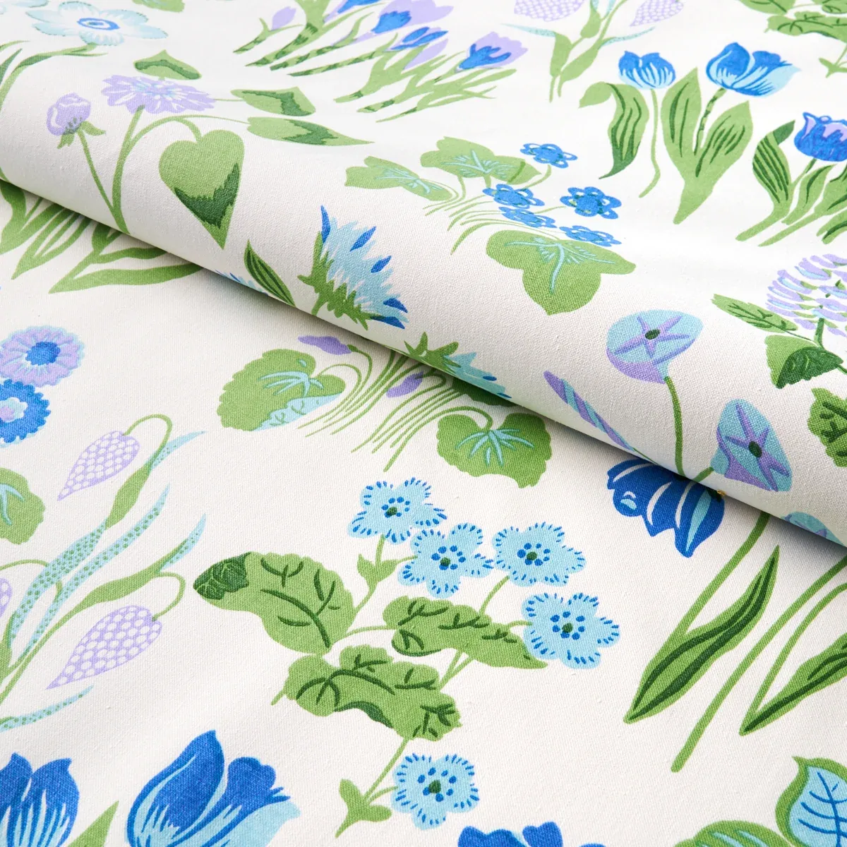 CARLY Fabric – BLUE BELL | Schumacher | Wallpaper Twins CARLY fabric BLUE BELL color by Schumacher