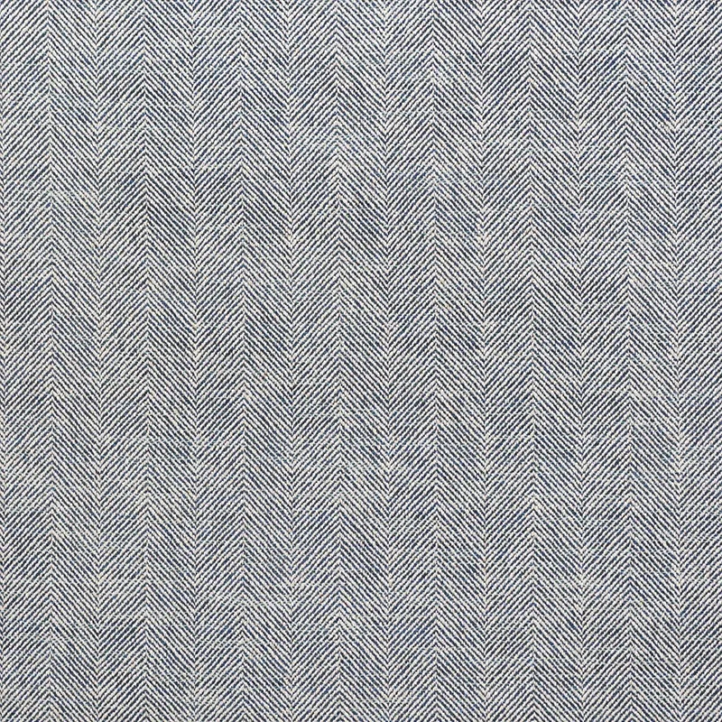 CARO HERRINGBONE fabric INDIGO color by Schumacher
