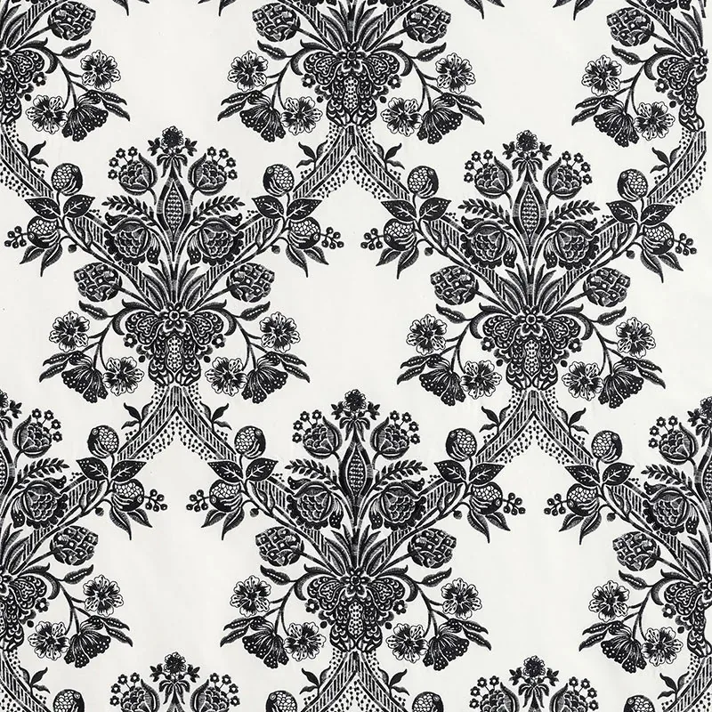 CAROLINA fabric EBONY color by Schumacher