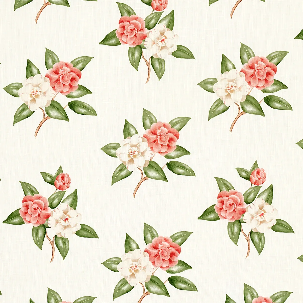 CASABLANCA FLORAL INDOOR/OUTDOOR fabric CORAL color by Schumacher