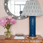 CASSIS FLORAL Fabric – BLEU | Schumacher | Wallpaper Twins CASSIS FLORAL fabric BLEU color by Schumacher