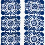 CASTANET EMBROIDERY Fabric – COBALT | Schumacher | Wallpaper CASTANET EMBROIDERY fabric COBALT color by Schumacher