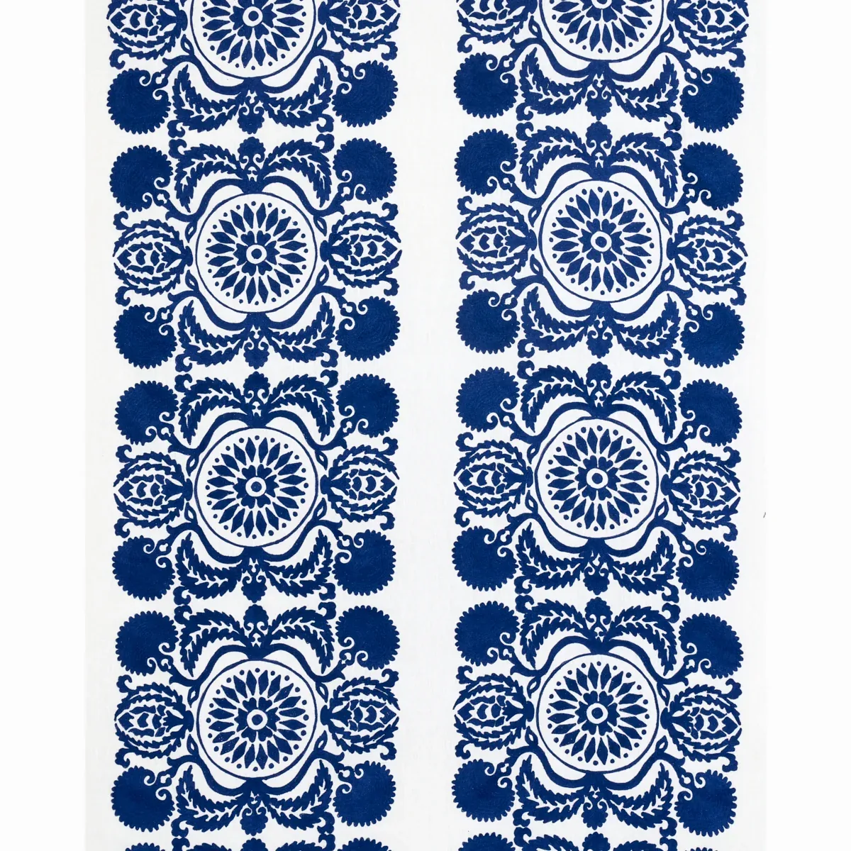 CASTANET EMBROIDERY Fabric – COBALT | Schumacher | Wallpaper CASTANET EMBROIDERY fabric COBALT color by Schumacher