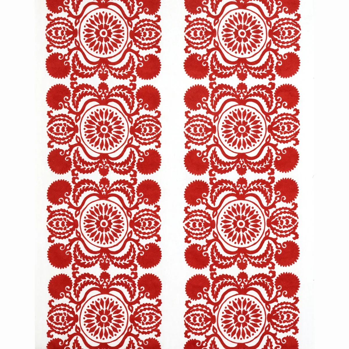 CASTANET EMBROIDERY Fabric – RED | Schumacher | Wallpaper Tw CASTANET EMBROIDERY fabric RED color by Schumacher