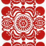 CASTANET EMBROIDERY Fabric – RED | Schumacher | Wallpaper Tw CASTANET EMBROIDERY fabric RED color by Schumacher