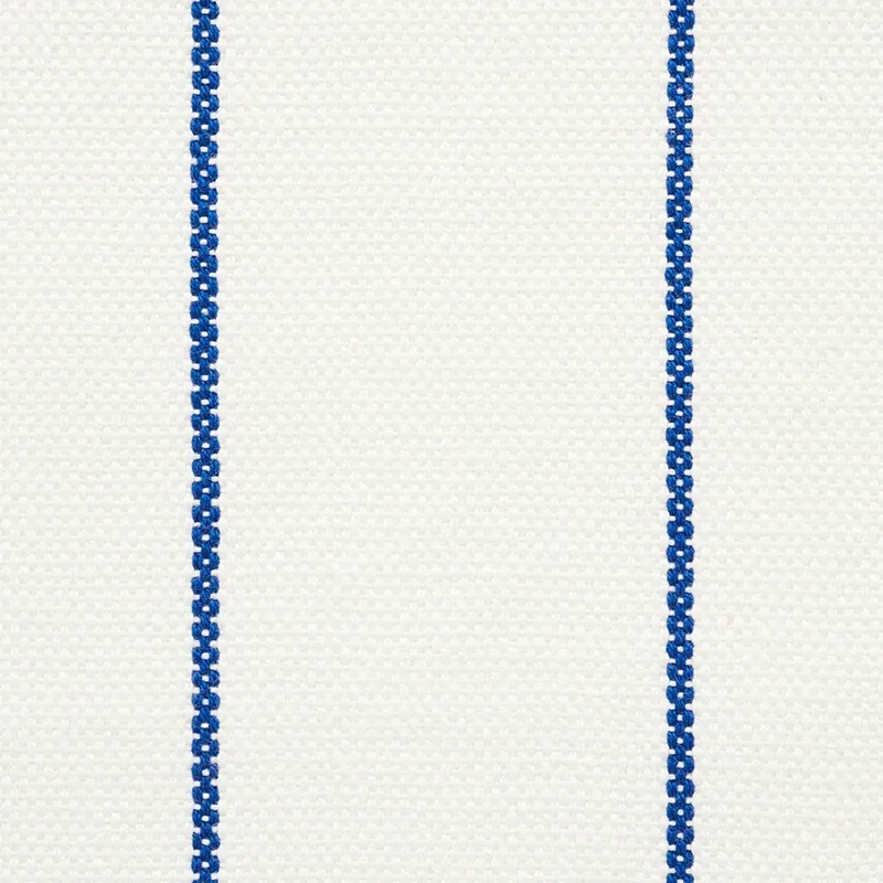 CAVETT STRIPE Fabric – BLUE | Schumacher | Wallpaper Twins CAVETT STRIPE fabric BLUE color by Schumacher