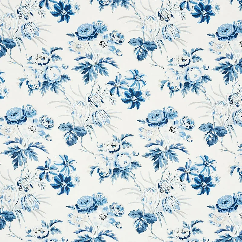 CECIL CHINTZ fabric DELFT color by Schumacher