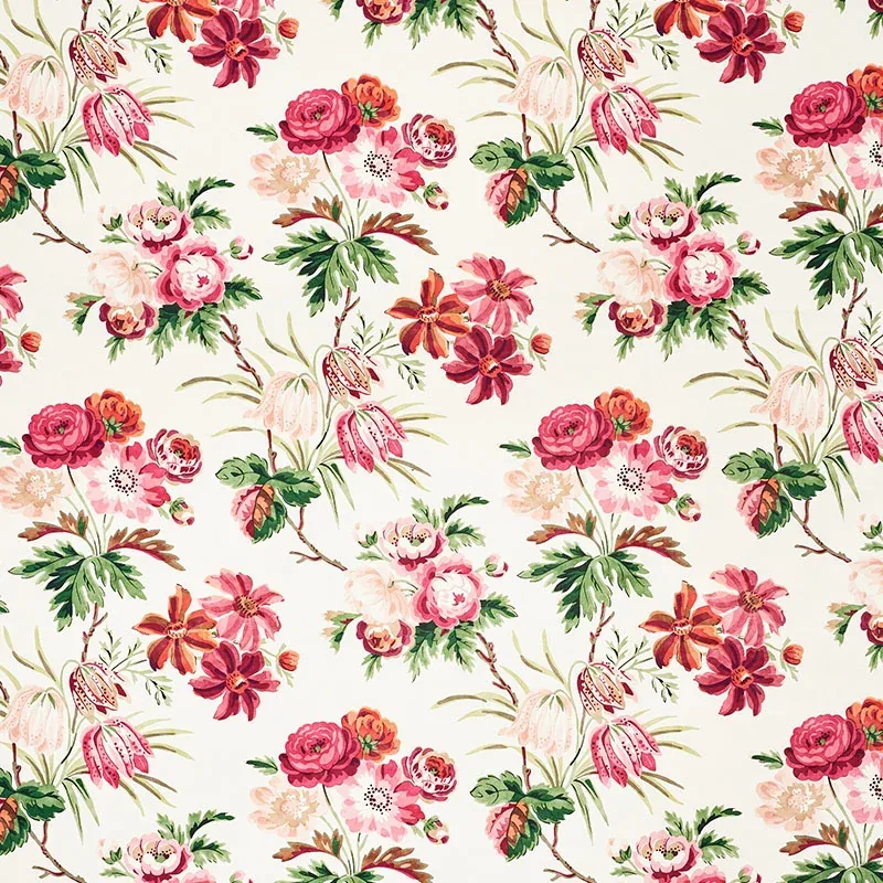 CECIL CHINTZ fabric ROSE color by Schumacher