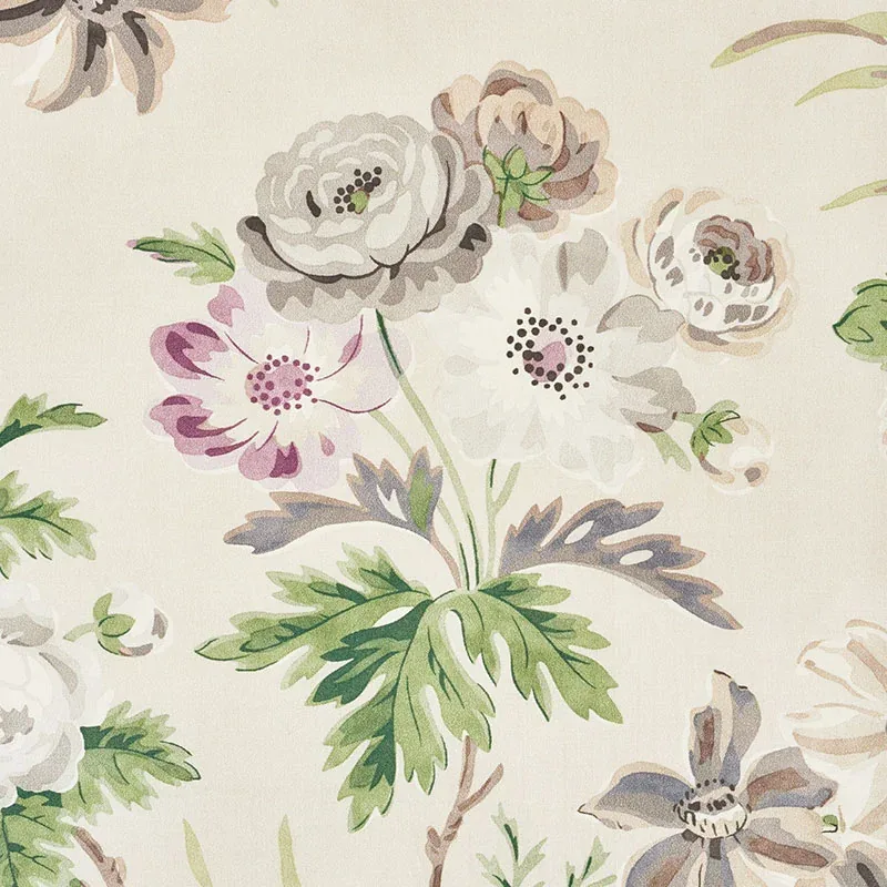 CECIL CHINTZ Fabric – WISTERIA | Schumacher | Wallpaper Twin CECIL CHINTZ fabric WISTERIA color by Schumacher