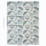 Celinda Embroidery fabric BLUE color by Schumacher