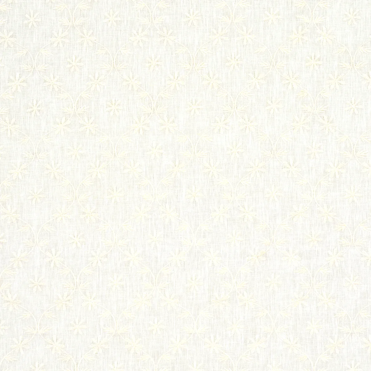Cellini Embroidered Sheer fabric IVORY color by Schumacher