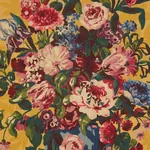 CENTENNIAL BOUQUET fabric DOCUMENT OCHRE color by Schumacher