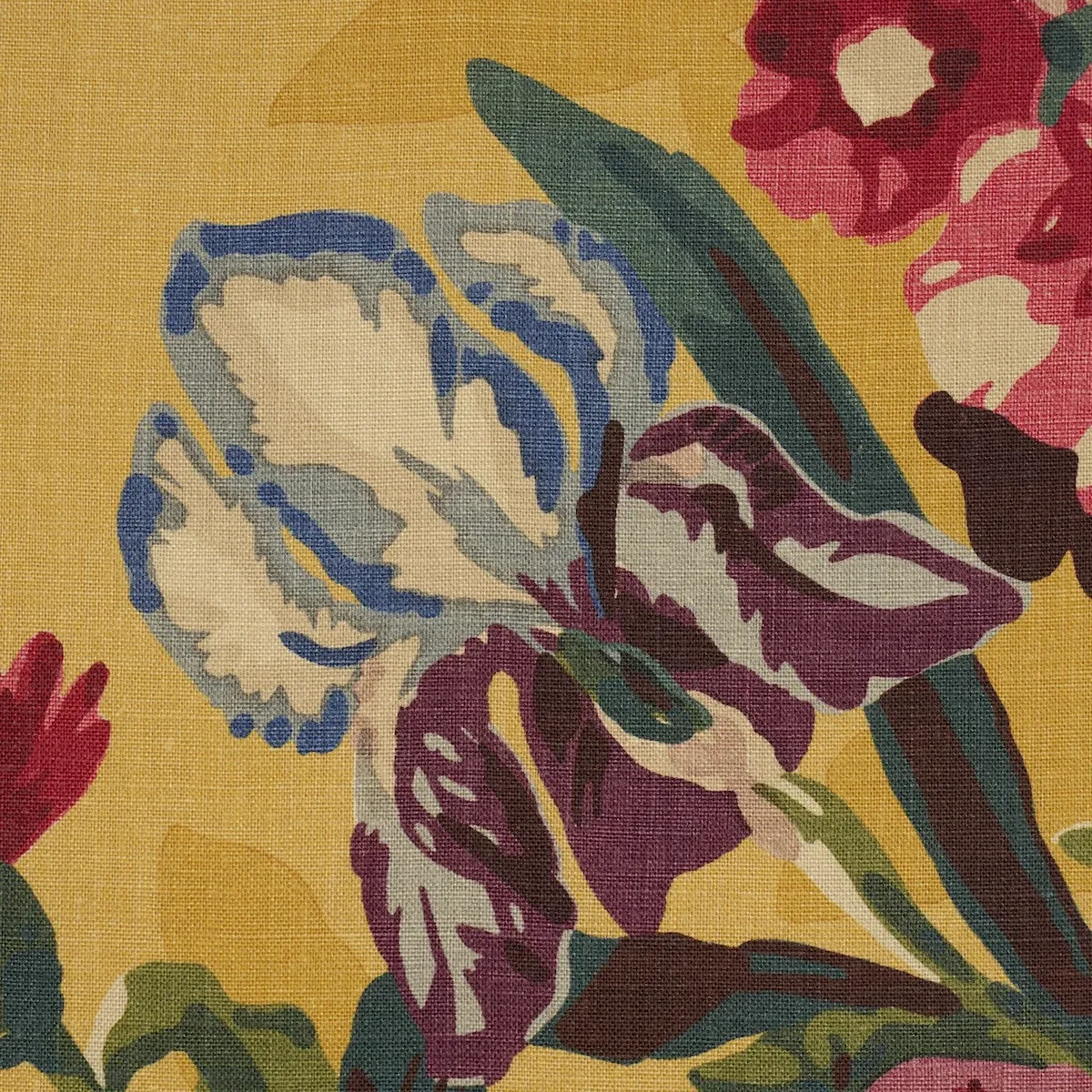 CENTENNIAL BOUQUET fabric DOCUMENT OCHRE color by Schumacher