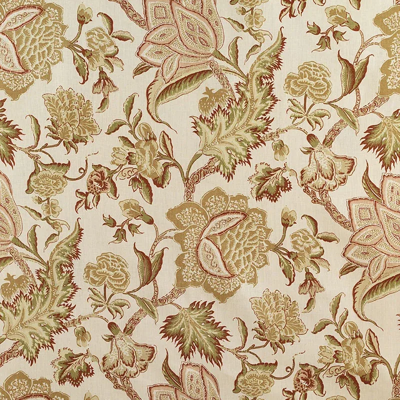 CEYLON FLORAL VINE fabric ANTIQUE color by Schumacher