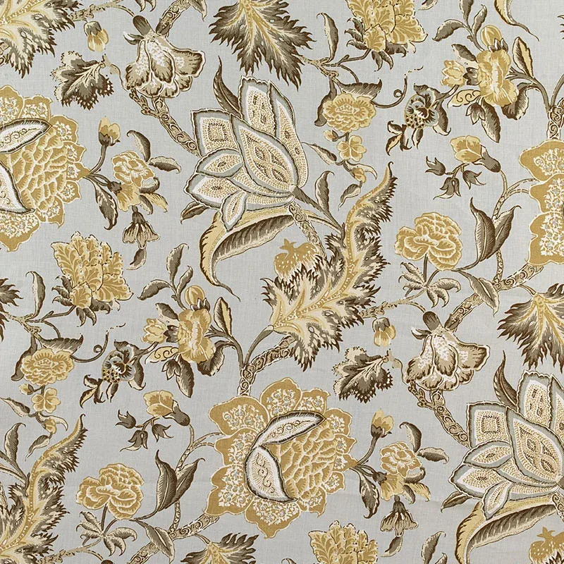 CEYLON FLORAL VINE fabric MINERAL color by Schumacher