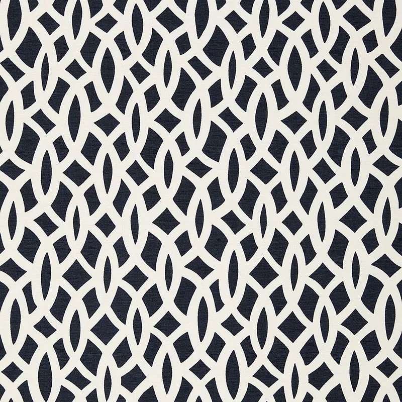 CHAIN LINK fabric NAVY color by Schumacher