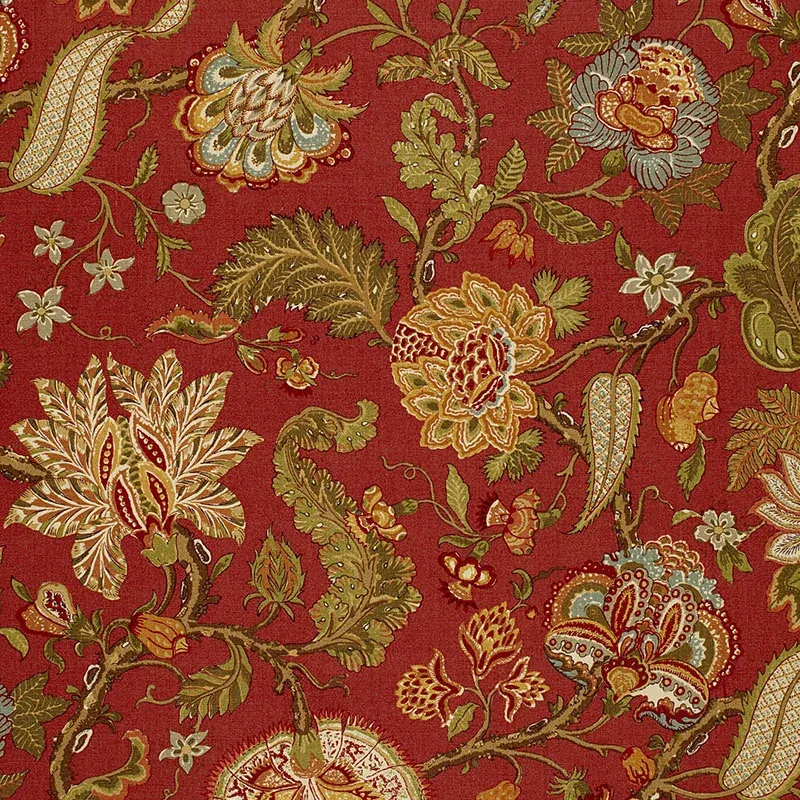 CHALFONT fabric PAPRIKA color by Schumacher