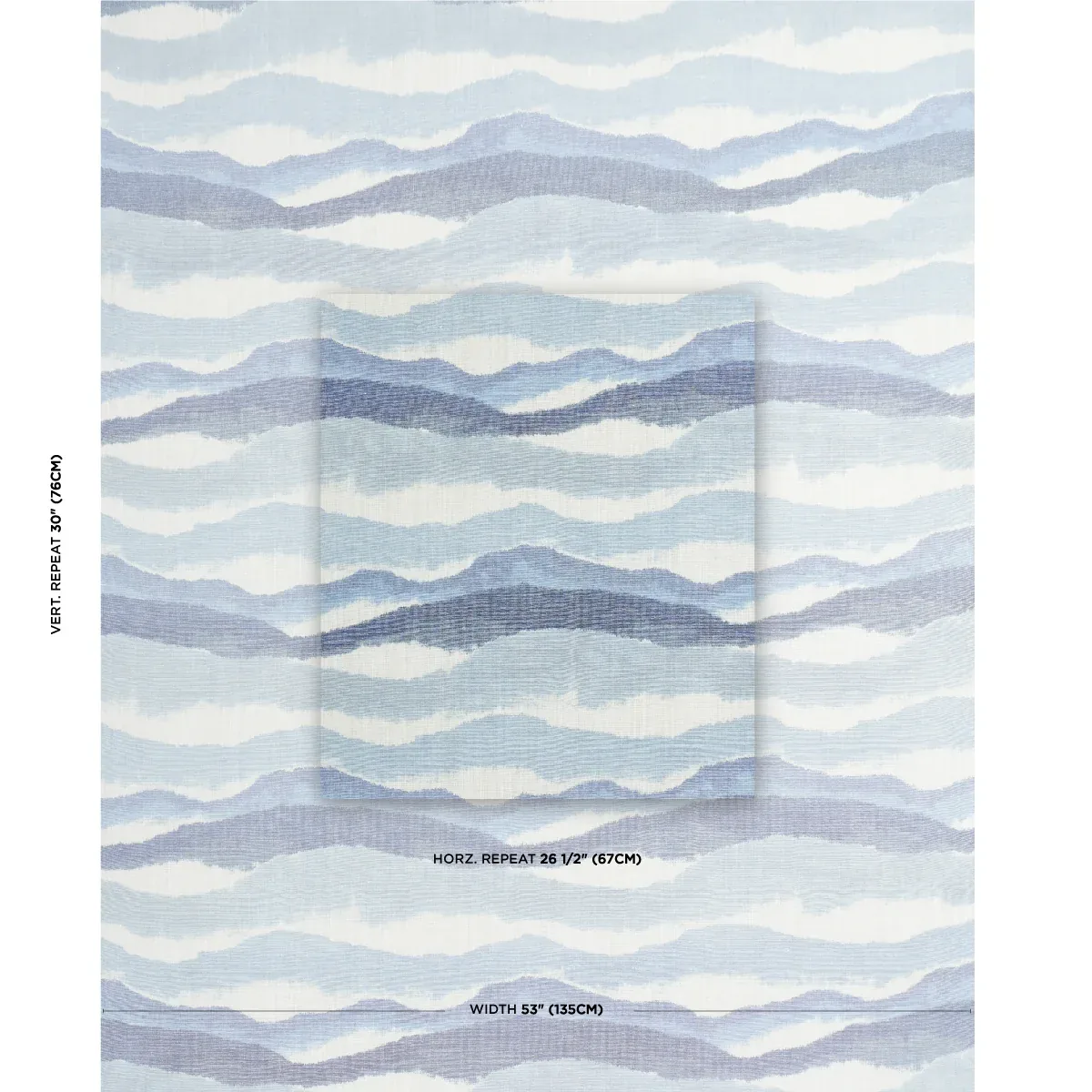 CHANDLER WARP PRINT Fabric – LAGOON | Schumacher | Wallpaper CHANDLER WARP PRINT fabric LAGOON color by Schumacher