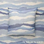 CHANDLER WARP PRINT Fabric – LAGOON | Schumacher | Wallpaper CHANDLER WARP PRINT fabric LAGOON color by Schumacher