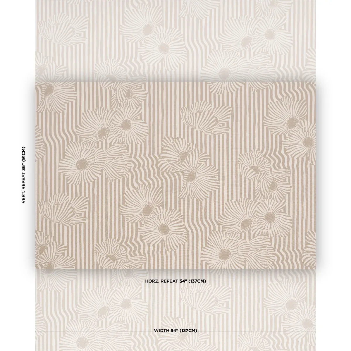 CHANEY FLORAL Fabric – SAND | Schumacher | Wallpaper Twins CHANEY FLORAL fabric SAND color by Schumacher