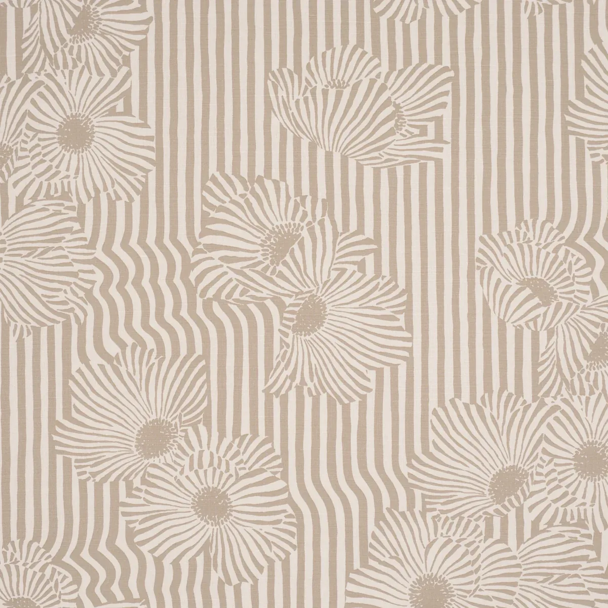 CHANEY FLORAL fabric SAND color by Schumacher