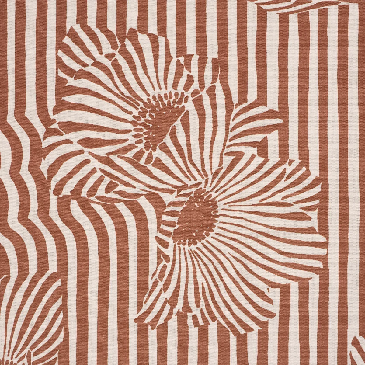 CHANEY FLORAL fabric TERRACOTTA color by Schumacher