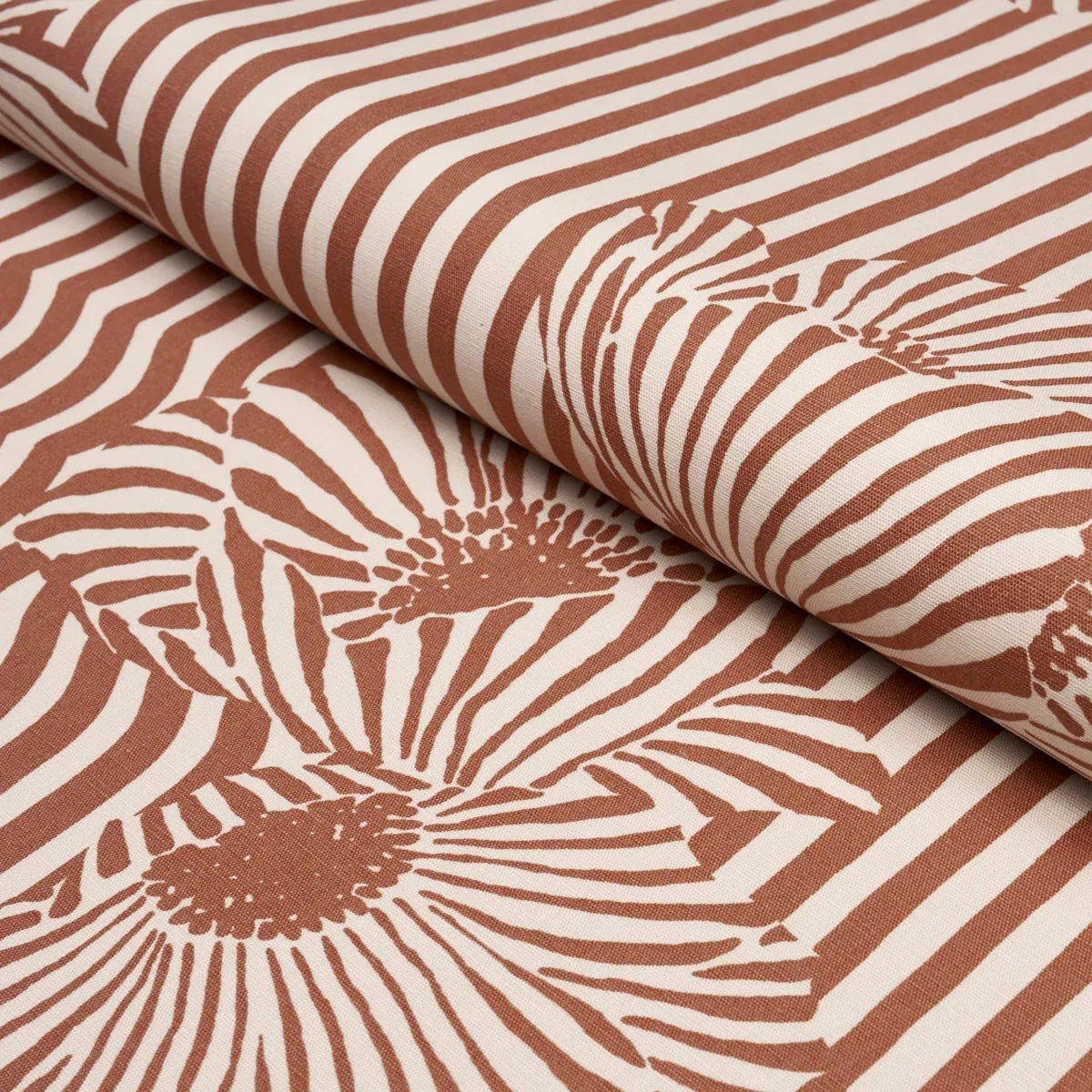 CHANEY FLORAL fabric TERRACOTTA color by Schumacher
