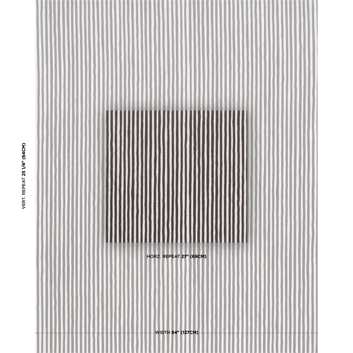 CHANEY STRIPE Fabric – CARBON | Schumacher | Wallpaper Twins CHANEY STRIPE fabric CARBON color by Schumacher