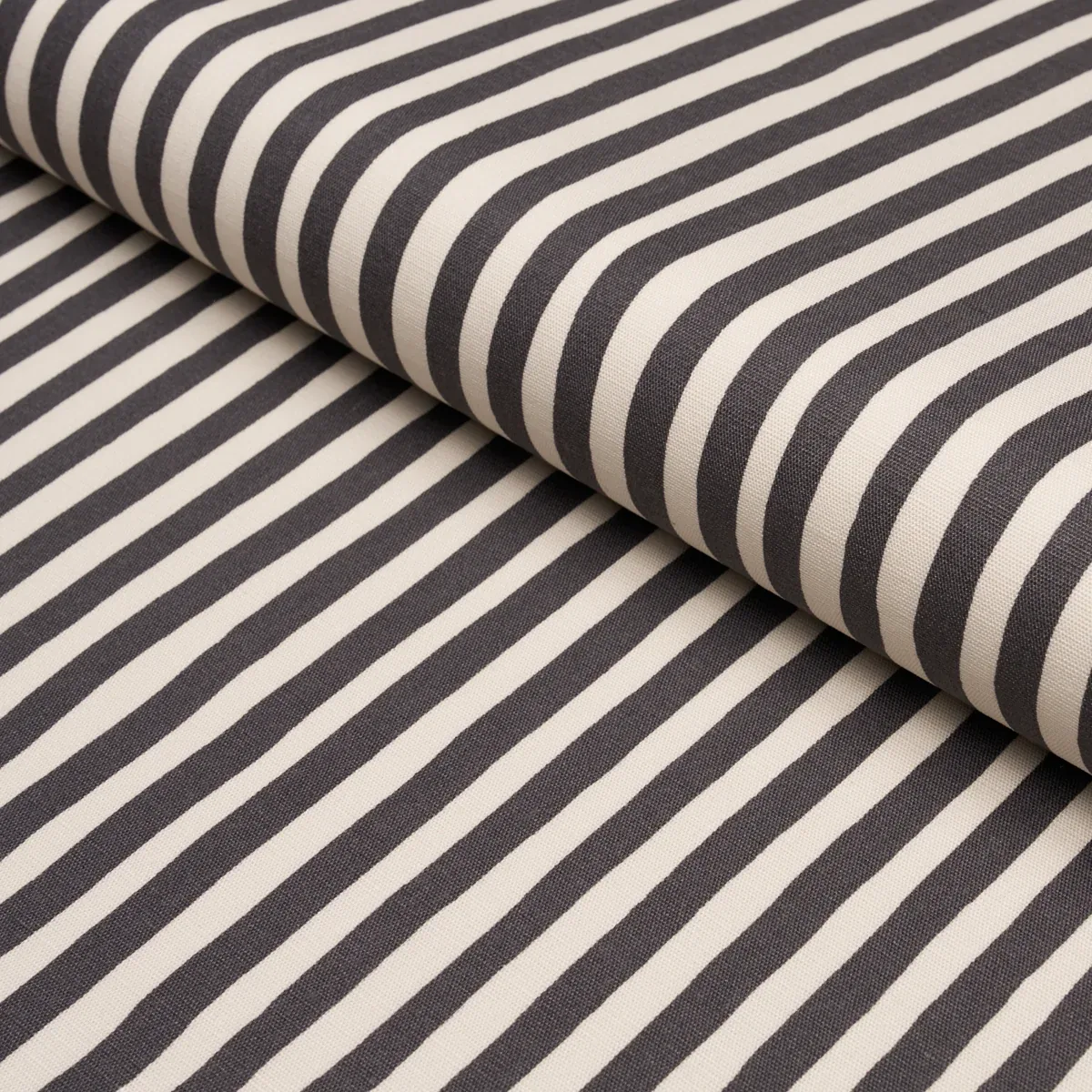 CHANEY STRIPE Fabric – CARBON | Schumacher | Wallpaper Twins CHANEY STRIPE fabric CARBON color by Schumacher