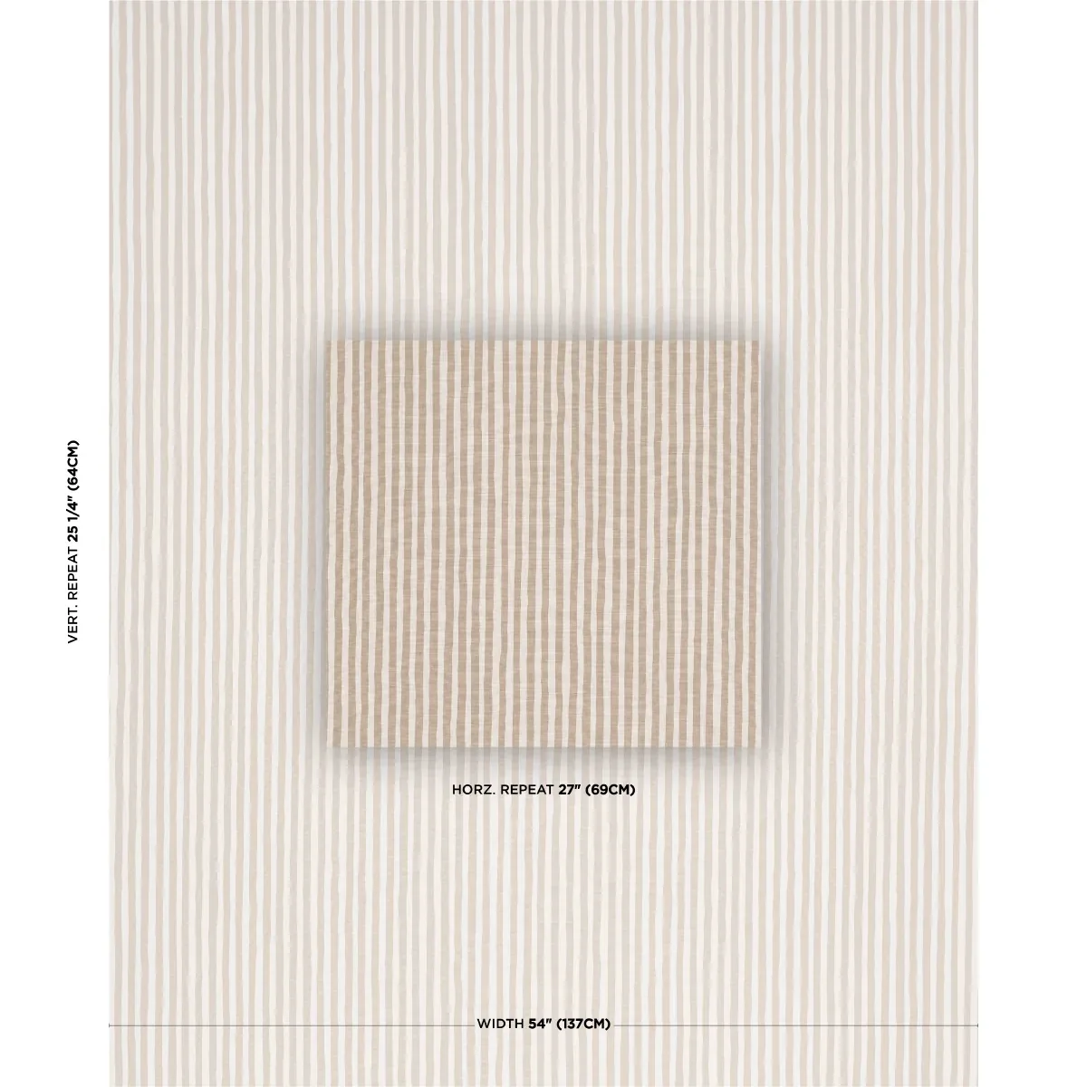 CHANEY STRIPE Fabric – SAND | Schumacher | Wallpaper Twins CHANEY STRIPE fabric SAND color by Schumacher