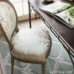 CHATEAU SILK DAMASK fabric CITRON color by Schumacher