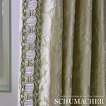 CHATEAU SILK DAMASK fabric CITRON color by Schumacher