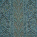 CHATELAINE PAISLEY fabric BLUE color by Schumacher