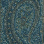 CHATELAINE PAISLEY fabric BLUE color by Schumacher