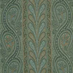 CHATELAINE PAISLEY Fabric – JADE | Schumacher | Wallpaper Tw CHATELAINE PAISLEY fabric JADE color by Schumacher