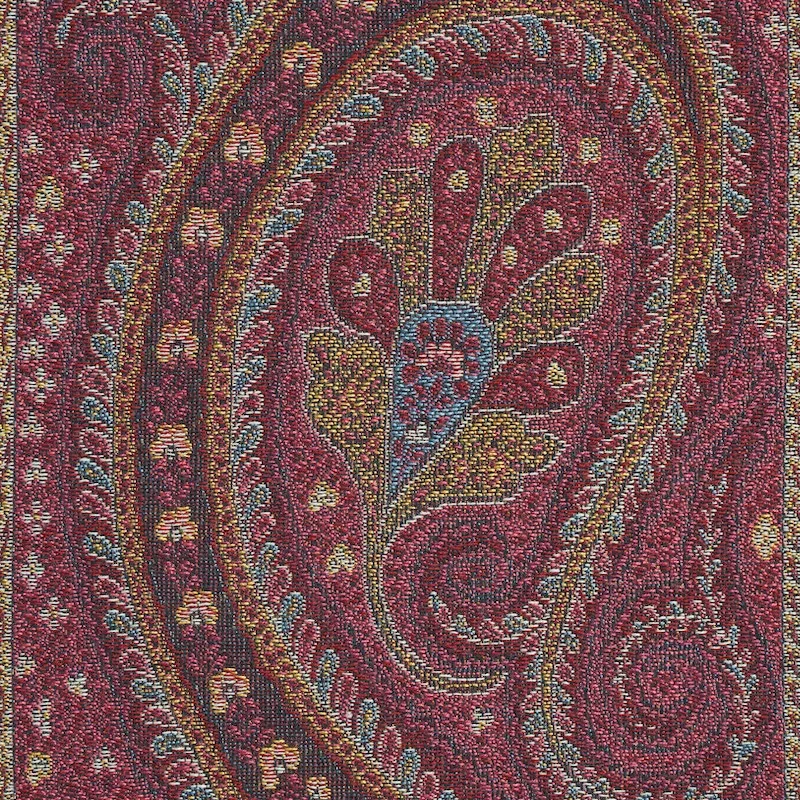 CHATELAINE PAISLEY fabric MAGENTA color by Schumacher