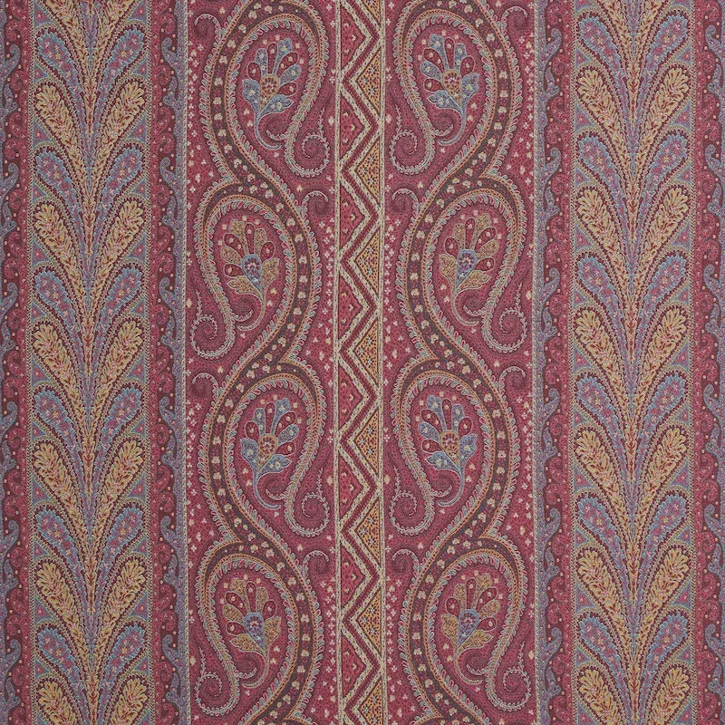 CHATELAINE PAISLEY fabric MAGENTA color by Schumacher