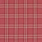 CHECK RUSTIQUE fabric CRANBERRY color by Schumacher