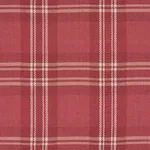 CHECK RUSTIQUE fabric CRANBERRY color by Schumacher