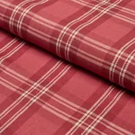 CHECK RUSTIQUE fabric CRANBERRY color by Schumacher
