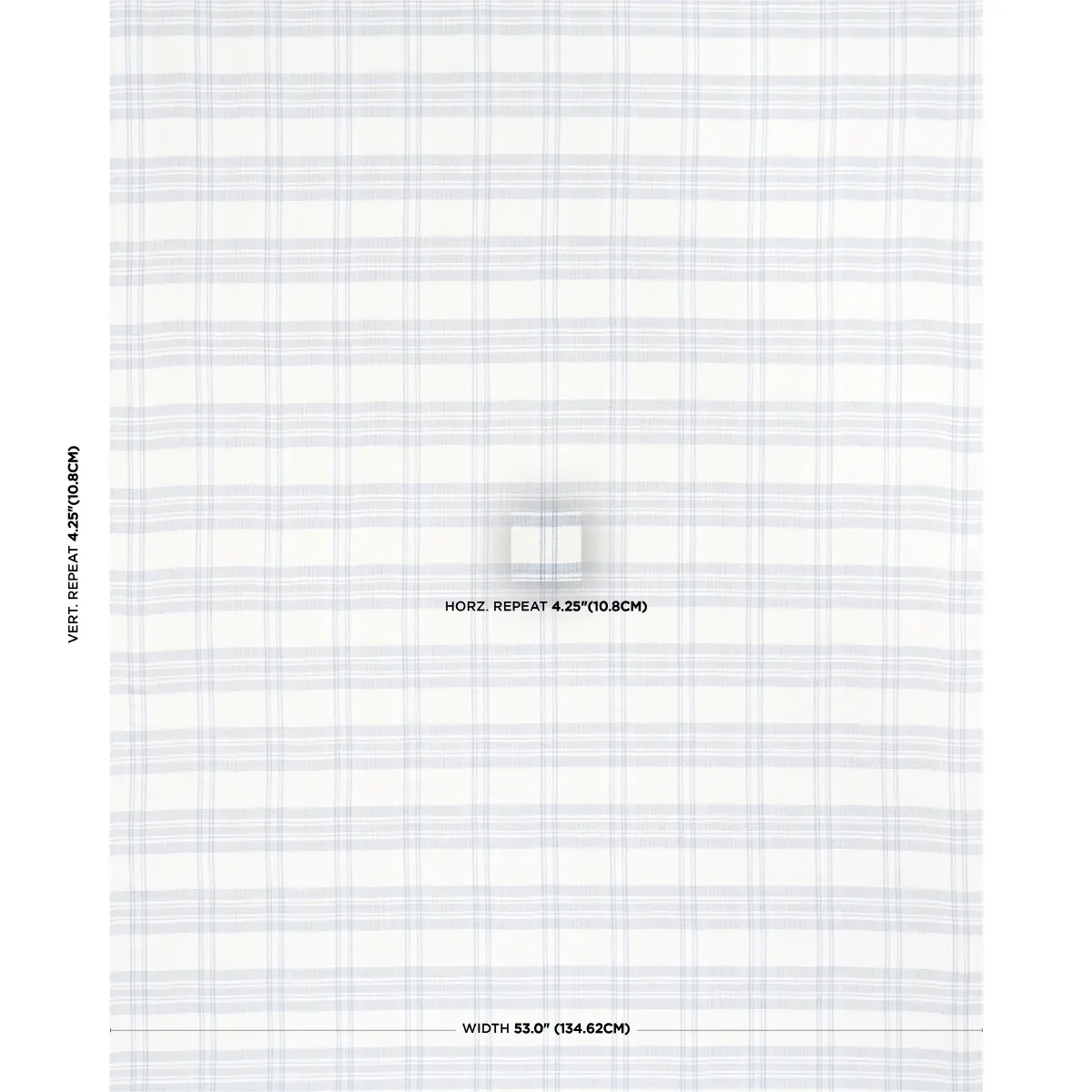 CHECK RUSTIQUE fabric SKY color by Schumacher