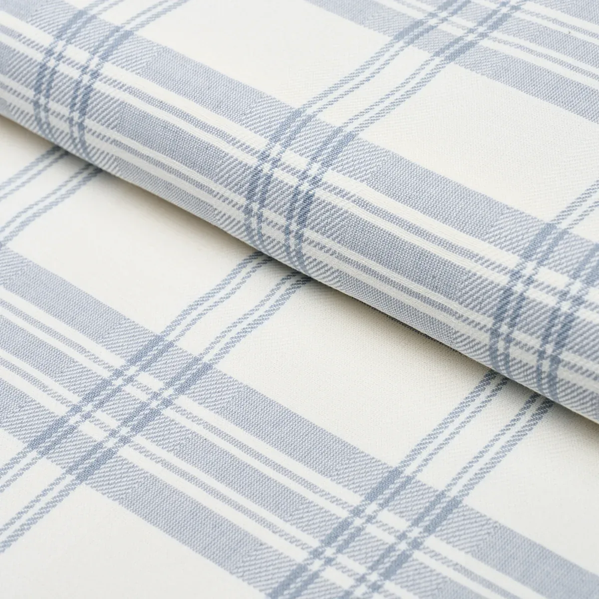 CHECK RUSTIQUE fabric SKY color by Schumacher