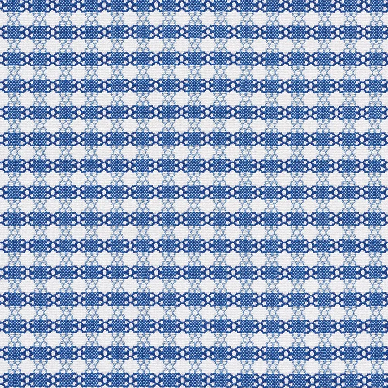 CHECKMATE fabric BLUE color by Schumacher