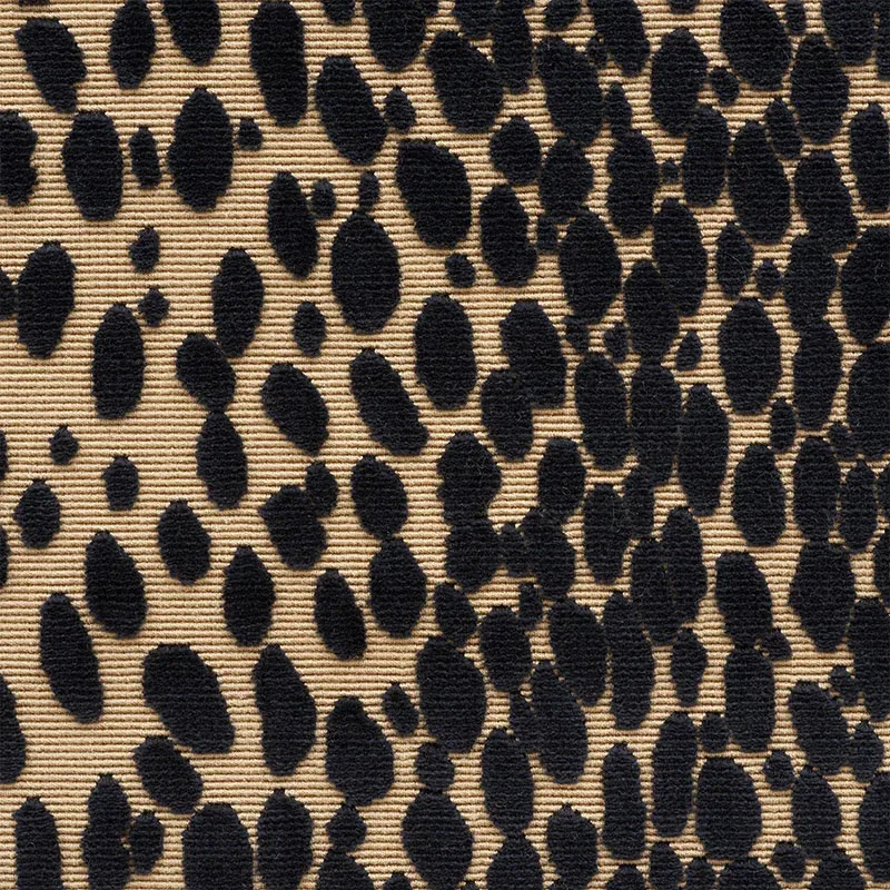 CHEETAH VELVET Fabric – EBONY | Schumacher | Wallpaper Twins CHEETAH VELVET fabric EBONY color by Schumacher